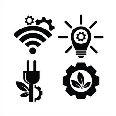 network repair, healthy environment free of pollution icon vector
