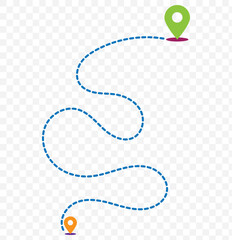 Flat icon set of location and map pins. EPS 10. ©  ICON TOPPER