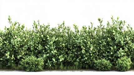 Obraz premium Lush Green Hedge: Vibrant Foliage for Garden Design