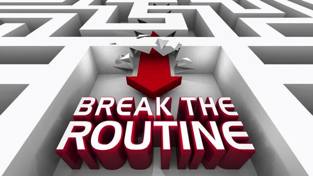 Break the Routine Arrow Maze Free Change Everyday Old Habits 3d Animation