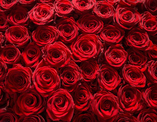 Red Rose, Creative background design, focus on the pile of fresh Red Rose