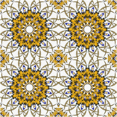 Retro Tile patterns (evil eye pattern) Modern Ceramics - Wallpaper - Digital printing - textile products.( Textured paper effect applied)