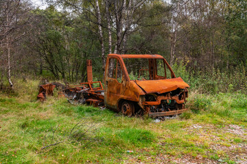 Autumn in Scotland with reflections in the lochs