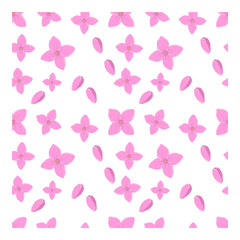 seamless pattern with pink flower