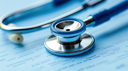 Stethoscope on Medical Record Form