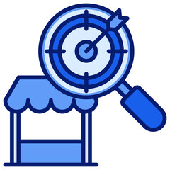 Niche Market Icon Blue Color Icon