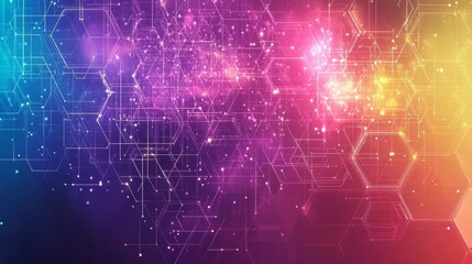 Obraz premium Abstract Digital Network Background Futuristic Technology Concept