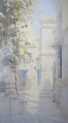 Greece painting street city.