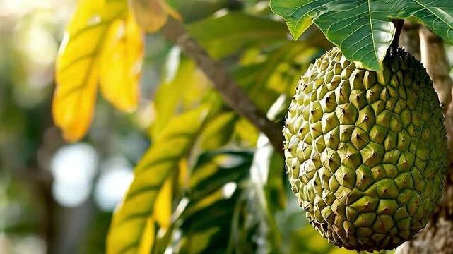 durian on the tree
