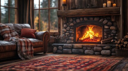 Rustic Charm Cozy Hearth and Homely Comfort