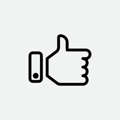 thumbs up hands icon vector isolated editable stroke