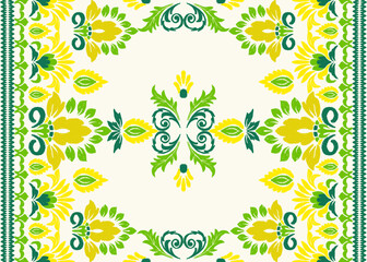 Ikat floral paisley embroidery ethnic traditional pattern 
Pattern abstract geometric ethnic oriental ikat seamless vector traditional
 design Indian style decorative carpet curtain pillow geometric