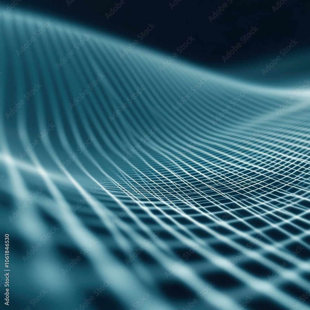 Leinwandbilder a smooth cerulean background featuring a grid pattern that creates depth and dimension, enhancing vi