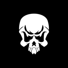 Cool skull logo. Skull vector illustration.