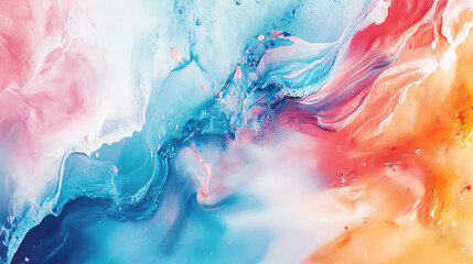 Fototapeta premium Abstract colorful swirl design with vibrant blue, pink, and orange hues flowing together beautifully.