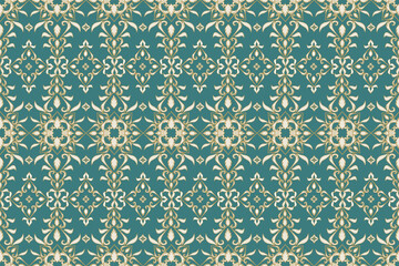 Thai seamless pattern style with damask 