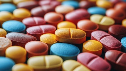 Colorful Pills Close Up