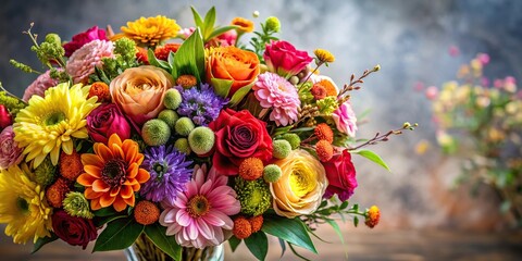 A stunning bouquet of mixed flowers with a mix of colors and textures, unusual flowers, garden flowers, flower bouquet, colorful flowers, arrangements
