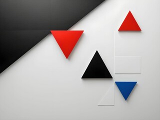 a pure white wallpaper welcomes a composition of shapes geographical shapes.