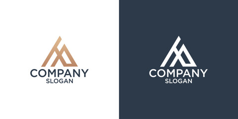 collection of letter A abstract monogram logo designs vector