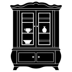 cabinet  furniture set isolated