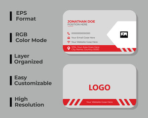 Double sided business card, round business card, modern corporate identity card, minimal name card, personal visiting card