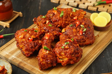 grilled meat with vegetables
