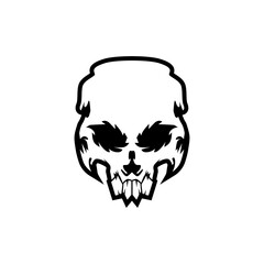 Cool skull logo. Skull vector illustration.