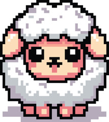 Cute Pixel Art Sheep