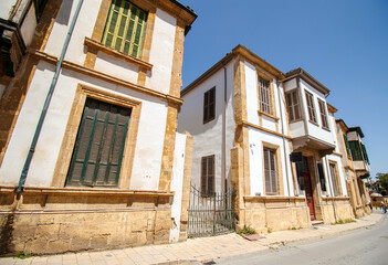street view in the old town, nicosia (lefkose) cyprus