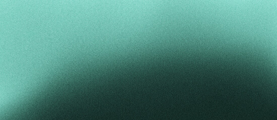 Grainy gradient green color abstract background glowing wave dark backdrop, noise texture banner poster header design 