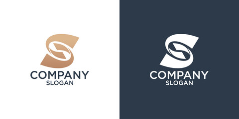 collection of letter S abstract monogram logo designs vector