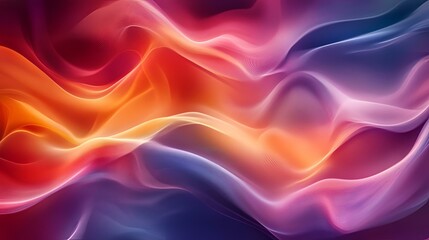 Obraz premium Dynamic Abstract Waves in Vibrant Fire and Purple Tones Creating Energy Flow