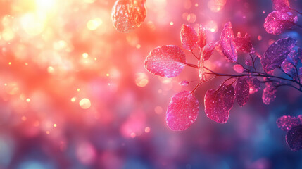 Magical sakura branch background