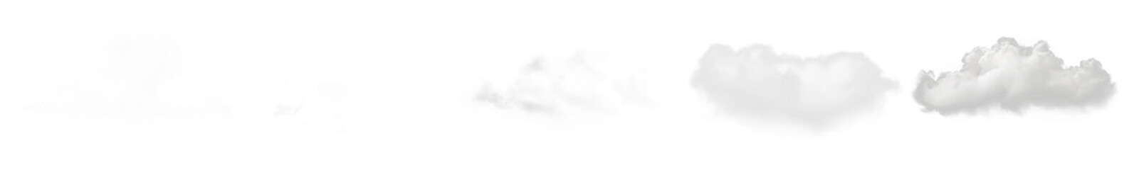 Obraz premium White cloud effect png cut out element set