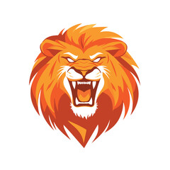 Roaring Lion sports mascot logo vector illustration isolated on white background