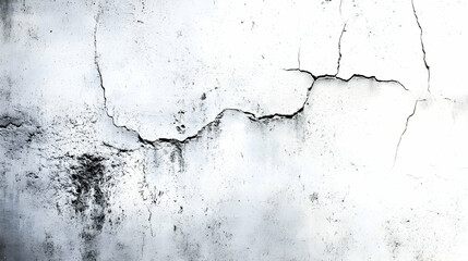 Obraz premium Cracked White Wall Texture, cracked wall, distressed wall, grunge, aged, weathered