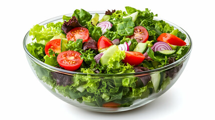 Fresh Green Salad with Tomatoes, Cucumbers and Red Onions, fresh salad, lettuce, mixed greens, romaine lettuce, spring mix