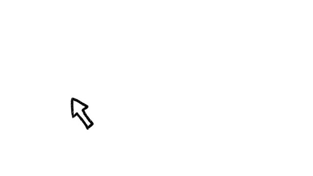 cursor  on white background video animation