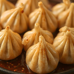 famous korean food Mandu. Mandu (buns) are dumplings in Korean cuisine.
