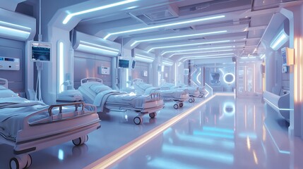 Naklejka premium interior of a hospital.