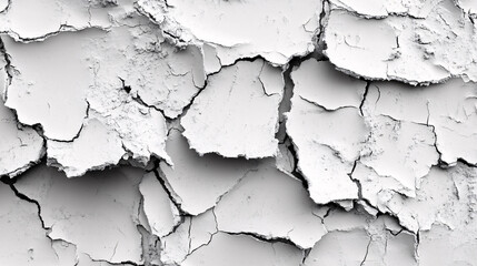 Obraz premium White Cracked Dry Soil Texture Background