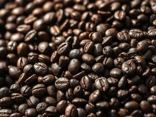 Obraz premium Pile of various shades of coffee beans, morning, gourmet