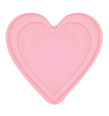Heart shaped wax stamp. vector illustration