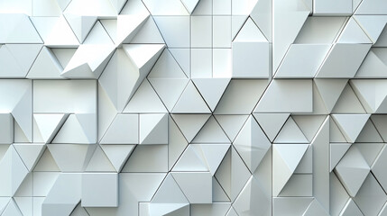 Fototapeta premium Abstract Geometric White Triangle Pattern Background