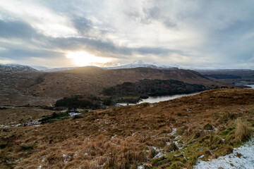 Poisen Glen next to Mount Errigal, the highest mountain in Donegal - Ireland.