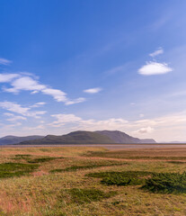 Coastal landscape in Finnmark in Northern Norway near Tanafjord