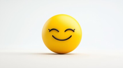 A cheerful yellow smiley face on a minimal background, representing happiness and positivity. Ideal for various design applications.