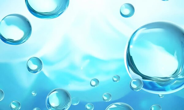 Water bubbles animation seamless loop
