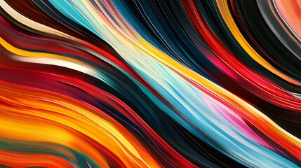 Dynamic Colorful Ribbons Abstract Pattern in Bold Primary Colors